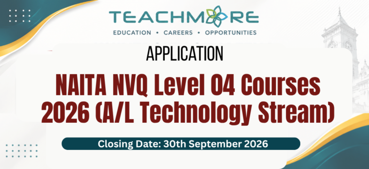 NAITA NVQ Level 04 Courses 2026 (A/L Technology Stream)