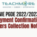 NIE PGDE 2022/2023: Payment Confirmation Letters Collection Notice