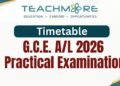 G.C.E.A/L 2026 Practice Examination Timetable Announced