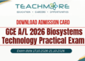AL 2026 Biosystems Technology Practical Exam Admission