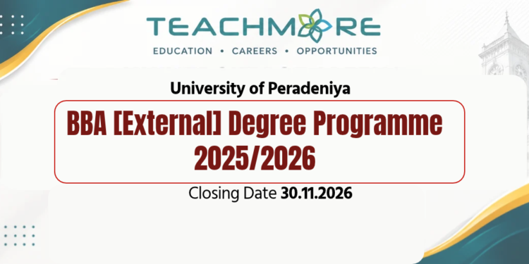 University of Peradeniya BBA External Degree 2025