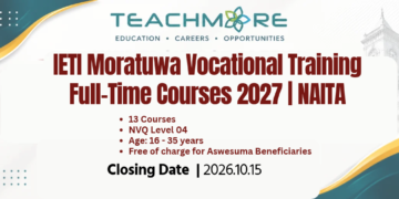 IETI Moratuwa Vocational Training Full-Time Courses 2027 | NAITA