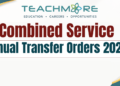 Annual Transfer Orders 2027 Combined Service