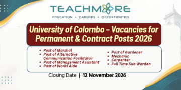 University of Colombo Vacancies 2026