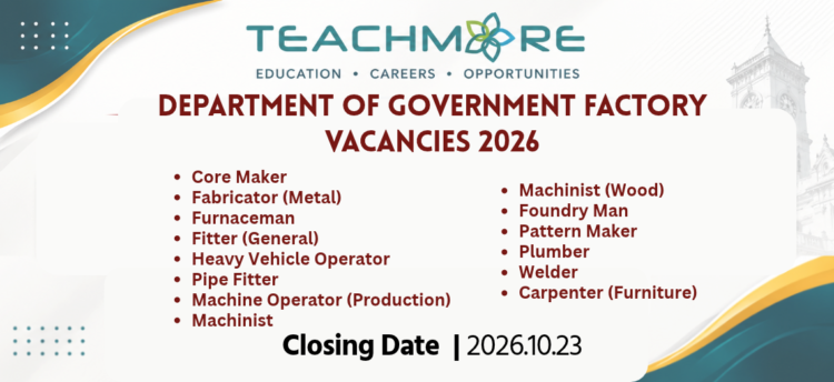 Department of Government Factory Vacancies 2026