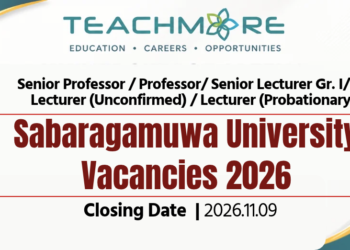 Sabaragamuwa University Vacancies 2026