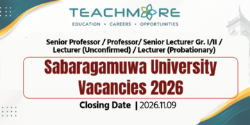 Sabaragamuwa University Vacancies 2026