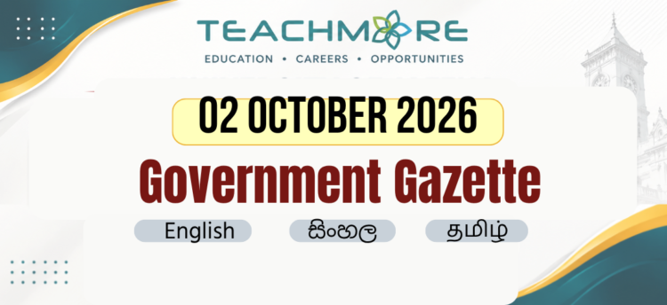 Sri Lanka Government Gazette – 02 October 2026