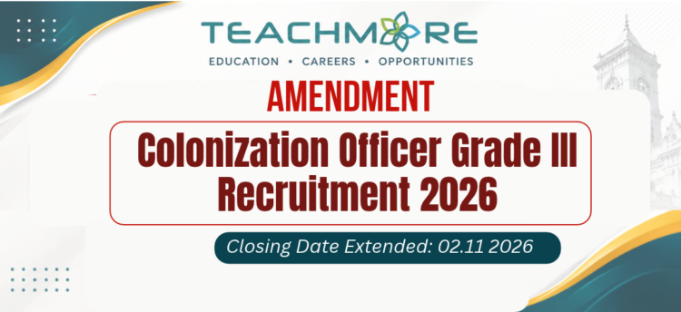 Colonization Officer Grade III Recruitment 2026