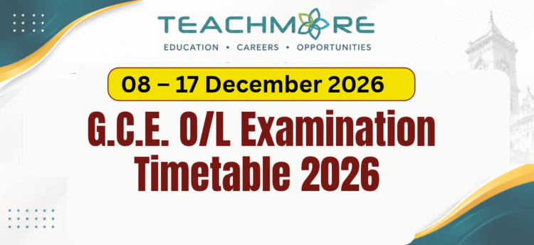 G.C.E. O/L Examination 2026 Timetable Released