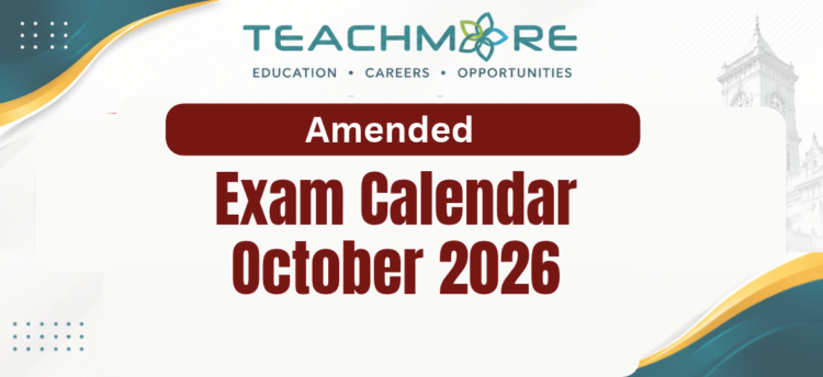 Exam Calendar October 2026 Amended