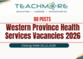 Western Province Health Services Vacancies 2026
