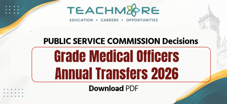 Grade Medical Officers Annual Transfers 2026
