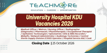 University Hospital KDU Vacancies 2026
