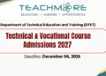 Technical & Vocational Course Admissions 2027
