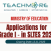 SLTES Grade I Recruitment 2026