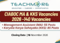 CIABOC Management Assistant & KKS Vacancies 2026