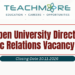 Open University Director Public Relations Vacancy 2026