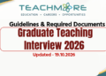 Graduate Teaching Interview 2026 Guidelines & Required Documents
