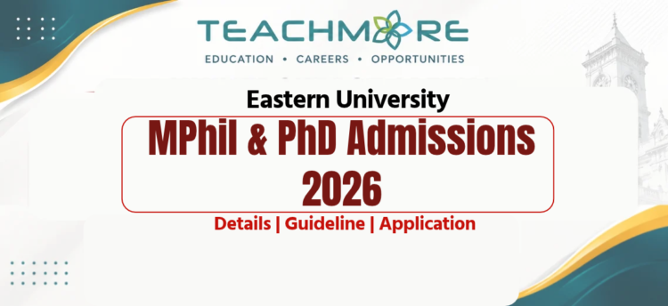 Eastern University MPhil & PhD Admissions 2026