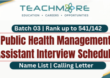 Public Health Management Assistant Interview Schedule 2026