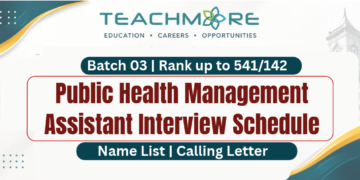 Public Health Management Assistant Interview Schedule 2026