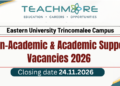 Eastern University Trincomalee Campus Non-Academic & Academic Support Vacancies 2026