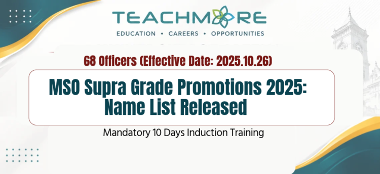 MSO Supra Grade Promotions 2025 Name List Released