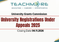 Official University Grants Commission Sri Lanka University Registrations Under Appeals 2025/2026 Banner