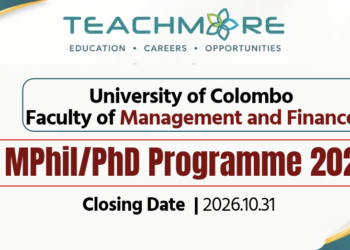 University of Colombo MPhilPhD Programme 2027