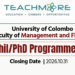 University of Colombo MPhilPhD Programme 2027