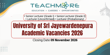 Official University of Sri Jayewardenepura Academic Vacancies 2026 Recruitment Notice